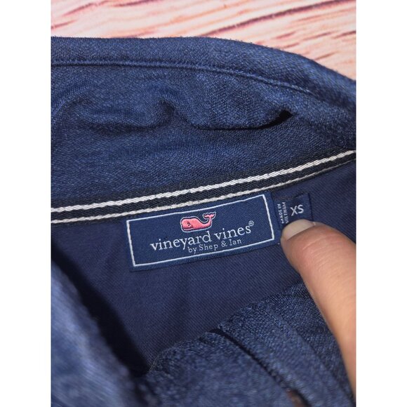 Vineyard Vines Mens 1/4 Zip Blue Pullover Sweater XS - Picture 4 of 7